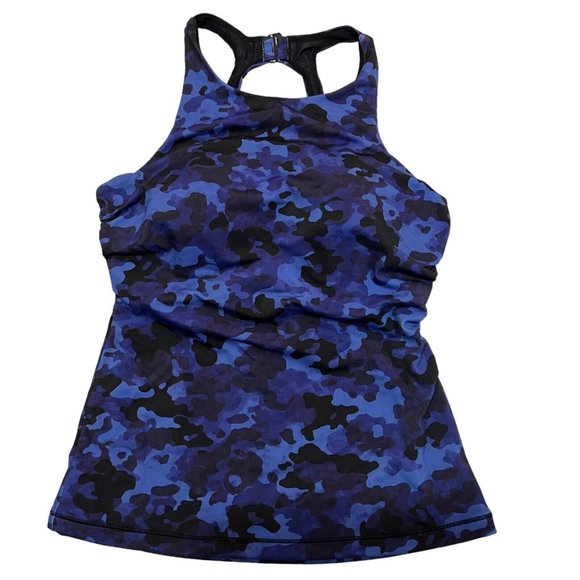 Athleta Other - NWT ATHLETA Maldives Bra Cup Tankini Top 36D/DD Blue Camo